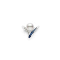 Carave Paris Pearl & Blue Gemstone V-Shape Ring