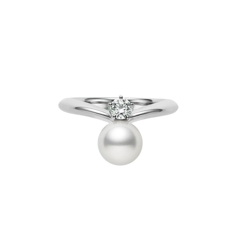 Carave Paris Pearl Solitaire Crossover Ring