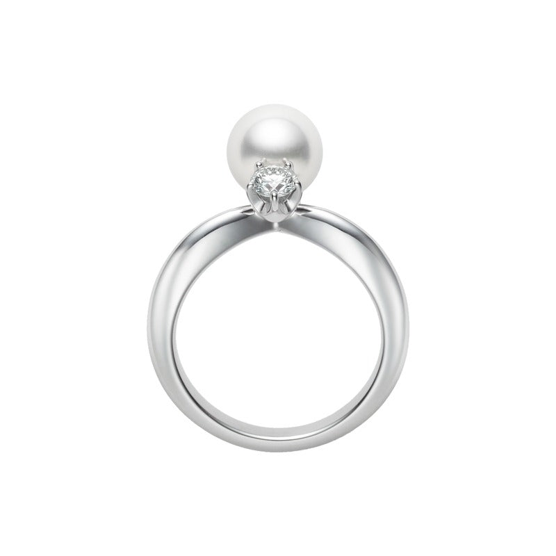 Carave Paris Pearl Solitaire Crossover Ring