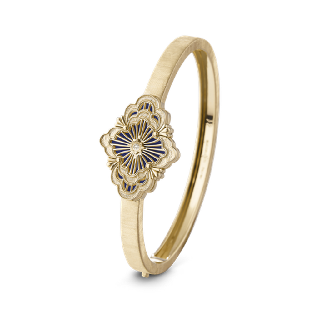 Carave Paris Éclat Quatrefoil Enamel Diamond Bangle