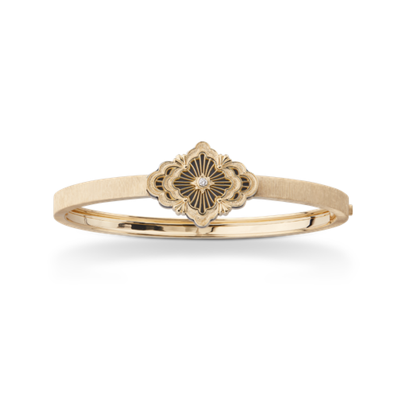 Carave Paris Éclat Quatrefoil Enamel Diamond Bangle