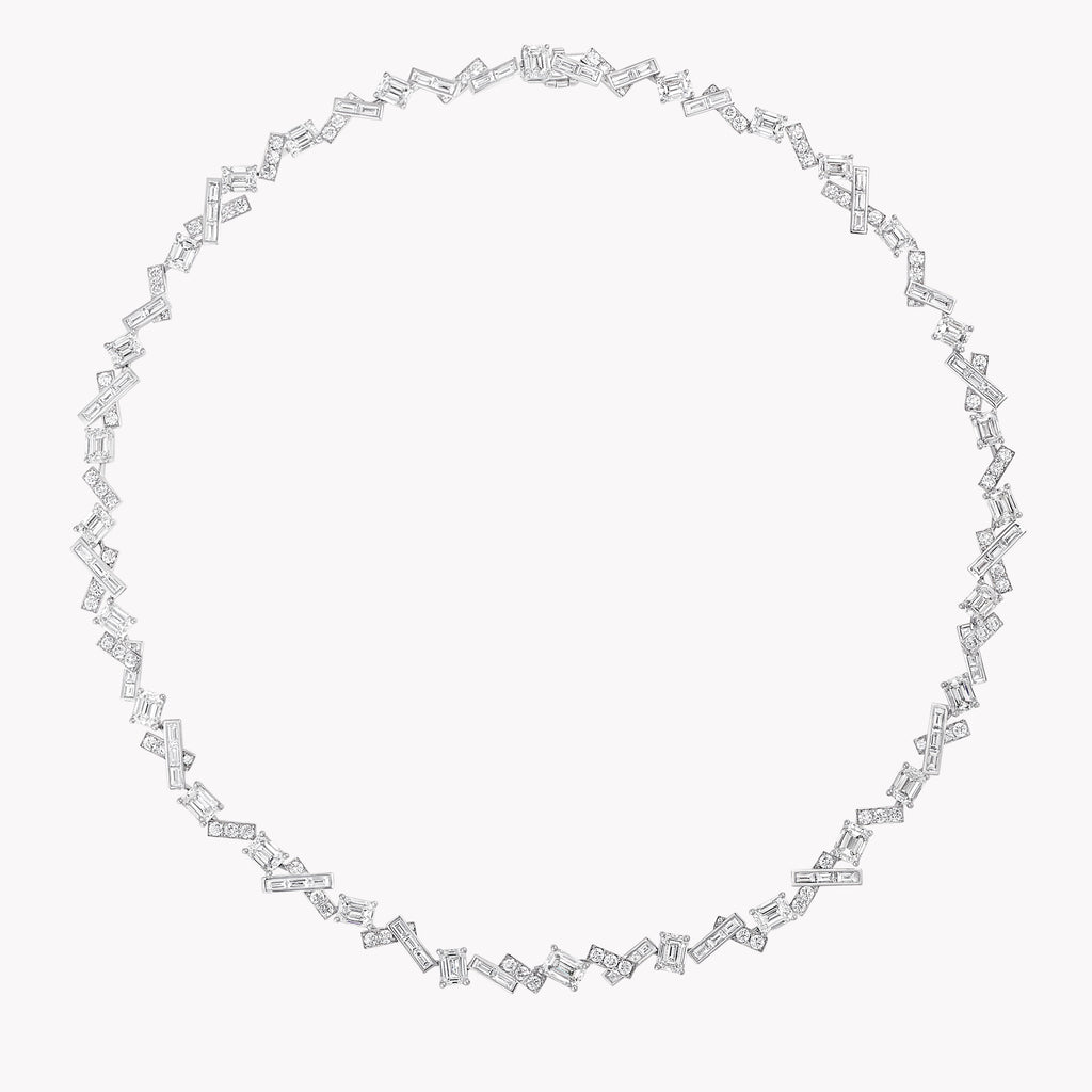 Carave Paris Geometric Emerald Cut Diamond Necklace
