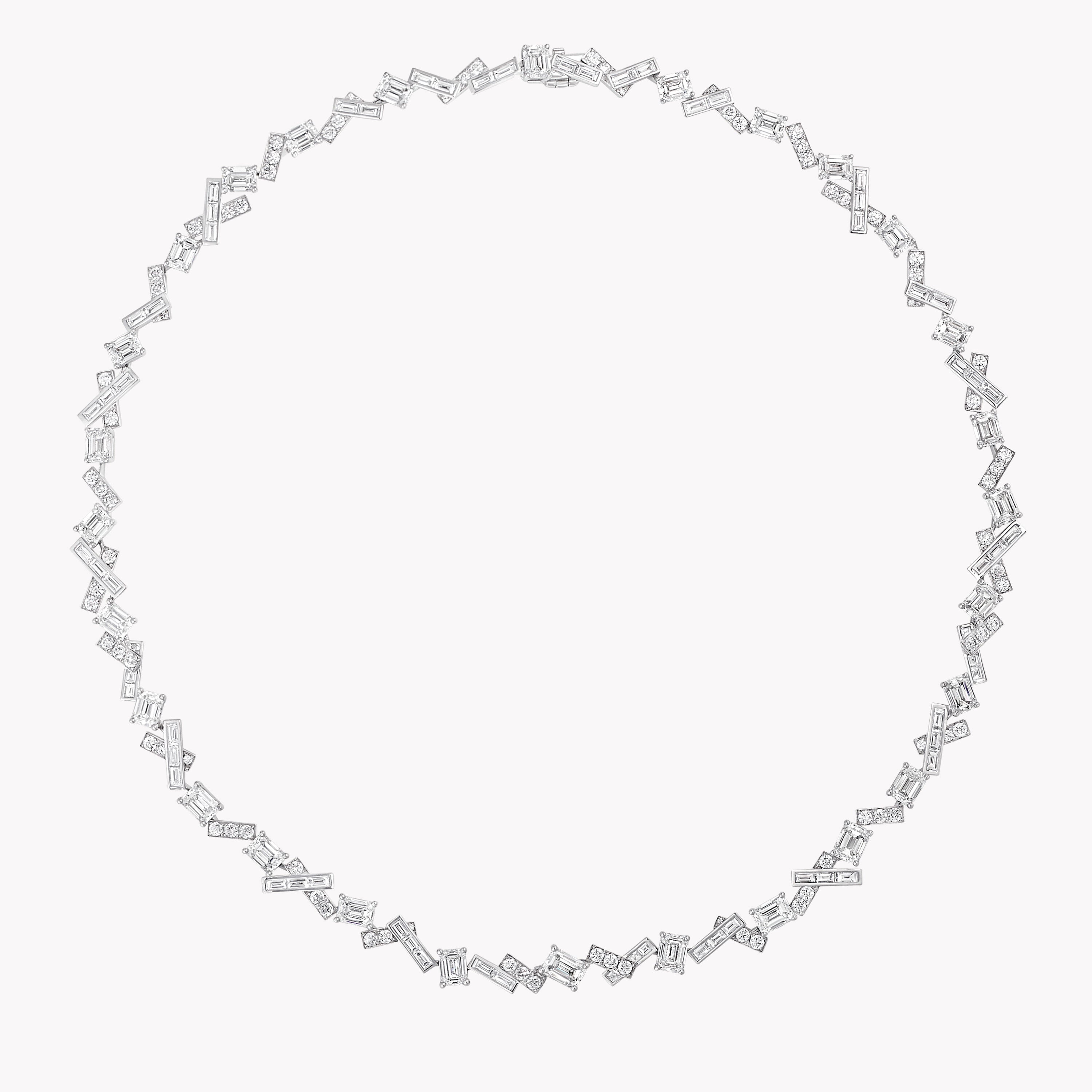 Carave Paris Geometric Emerald Cut Diamond Necklace