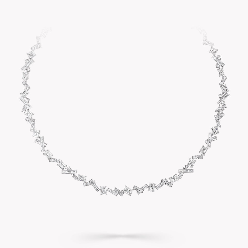 Carave Paris Geometric Emerald Cut Diamond Necklace