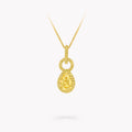Carave Paris Yellow Pear Halo Diamond Pendant Necklace