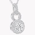 Carave Paris Oval Halo Diamond Pendant Necklace