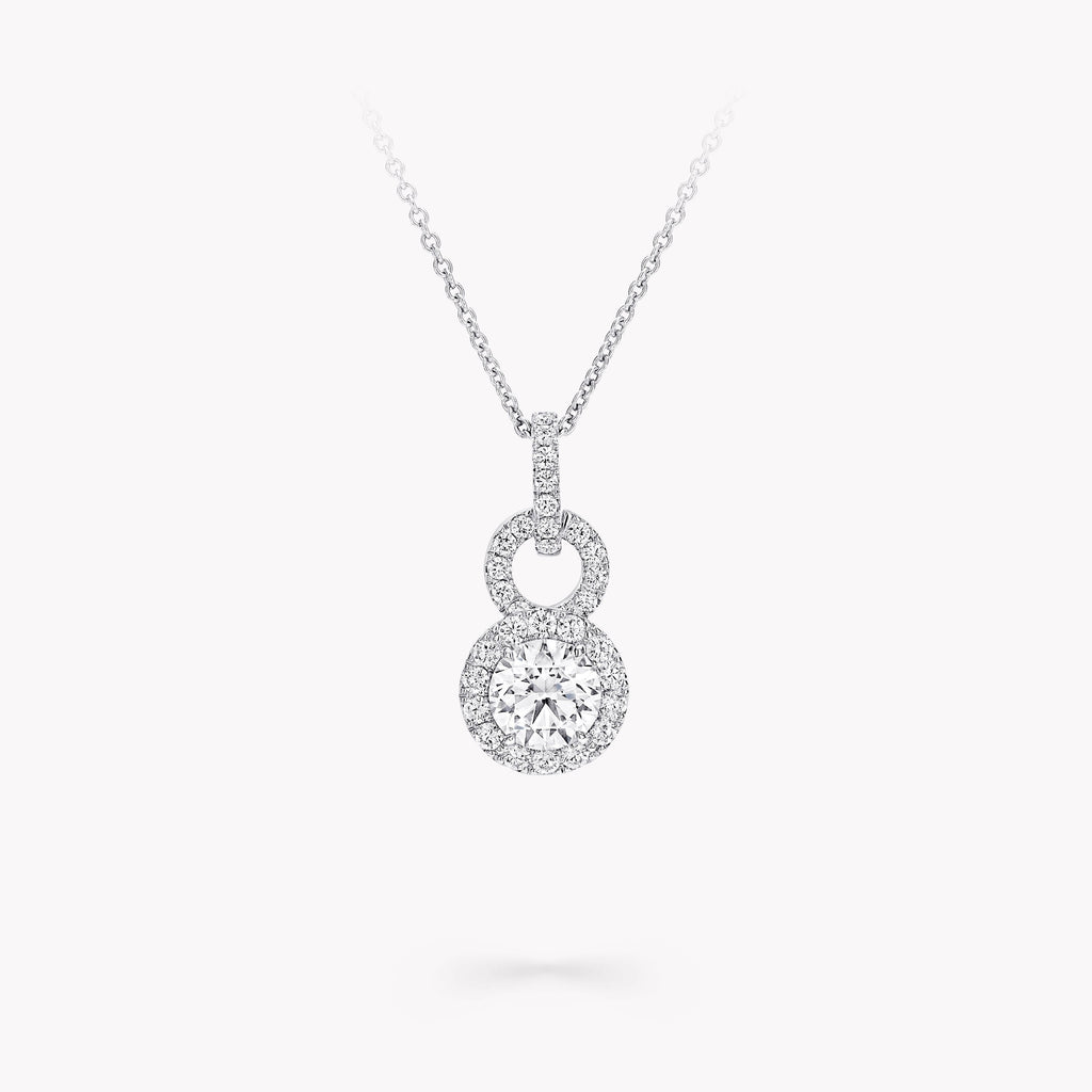 Carave Paris Oval Halo Diamond Pendant Necklace