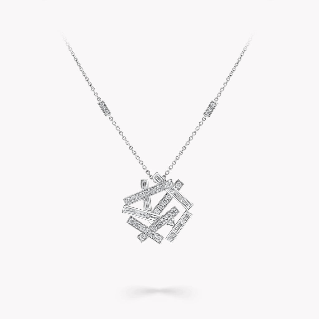 Carave Paris Abstract Diamond Frame Pendant Necklace