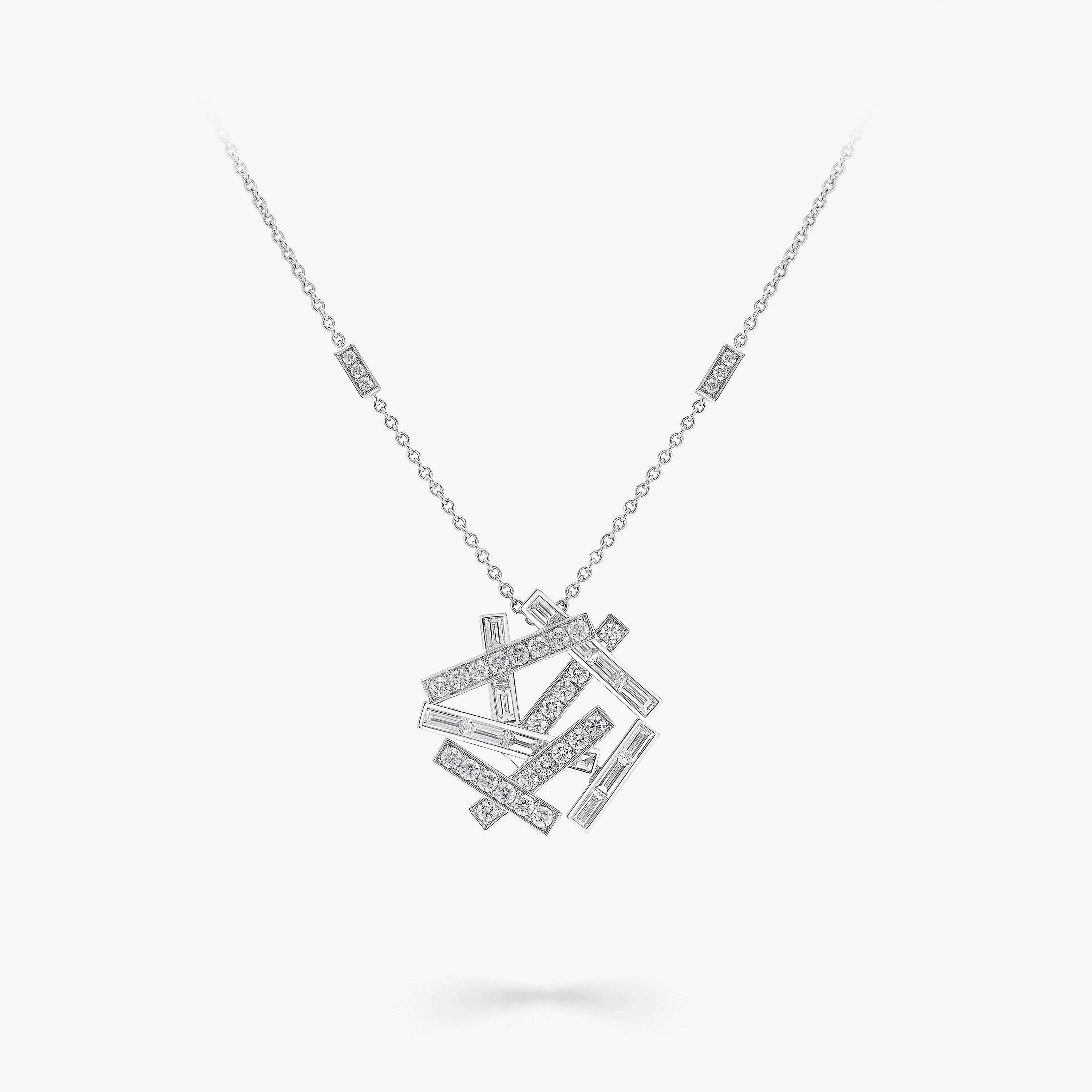 Carave Paris Abstract Diamond Frame Pendant Necklace