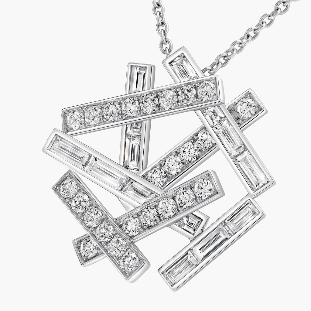 Carave Paris Abstract Diamond Frame Pendant Necklace