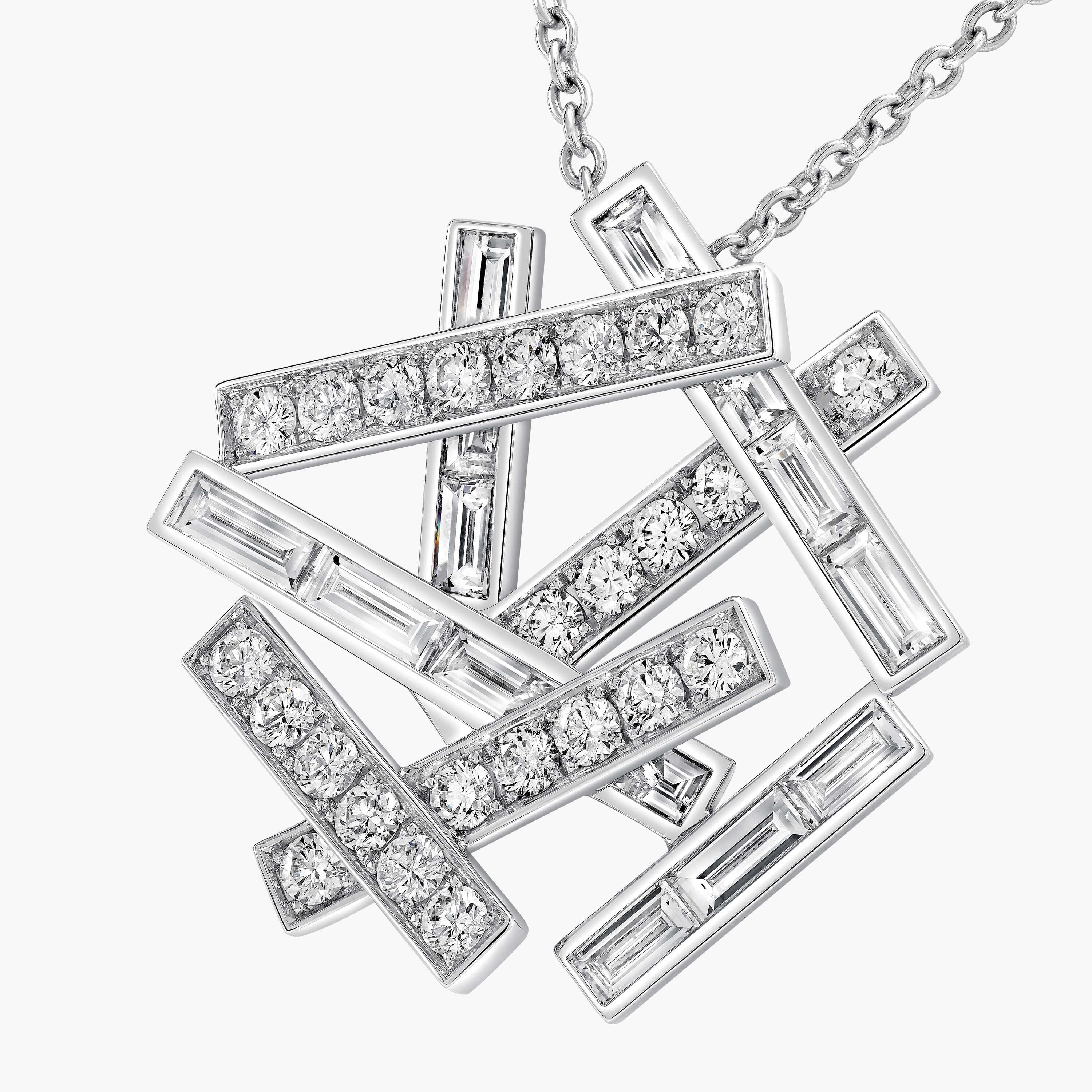 Carave Paris Abstract Diamond Frame Pendant Necklace