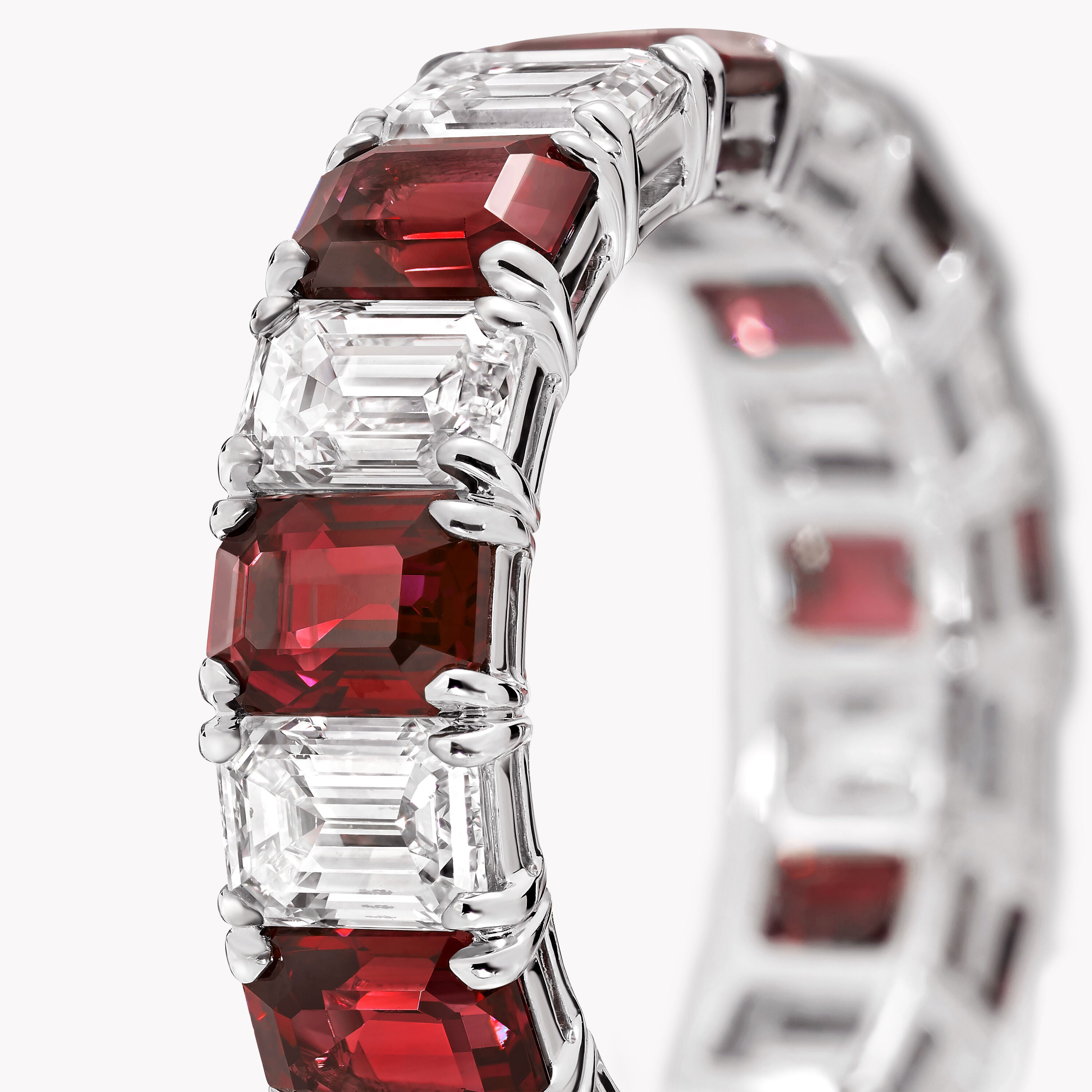 Carave Paris Alternating Gemstone & Baguette Eternity Band Ring