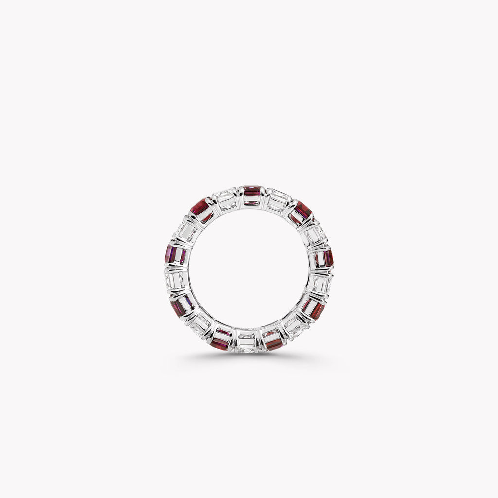 Carave Paris Alternating Gemstone & Baguette Eternity Band Ring