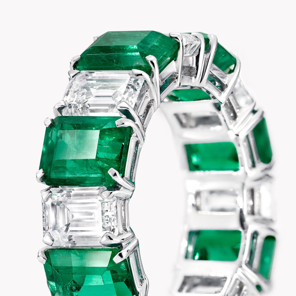 Carave Paris Alternating Gemstone & Baguette Eternity Band Ring