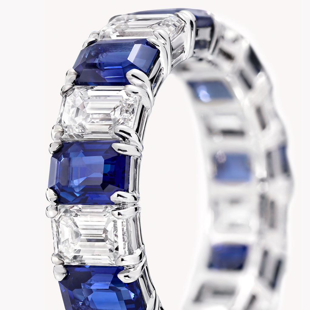 Carave Paris Alternating Gemstone & Baguette Eternity Band Ring