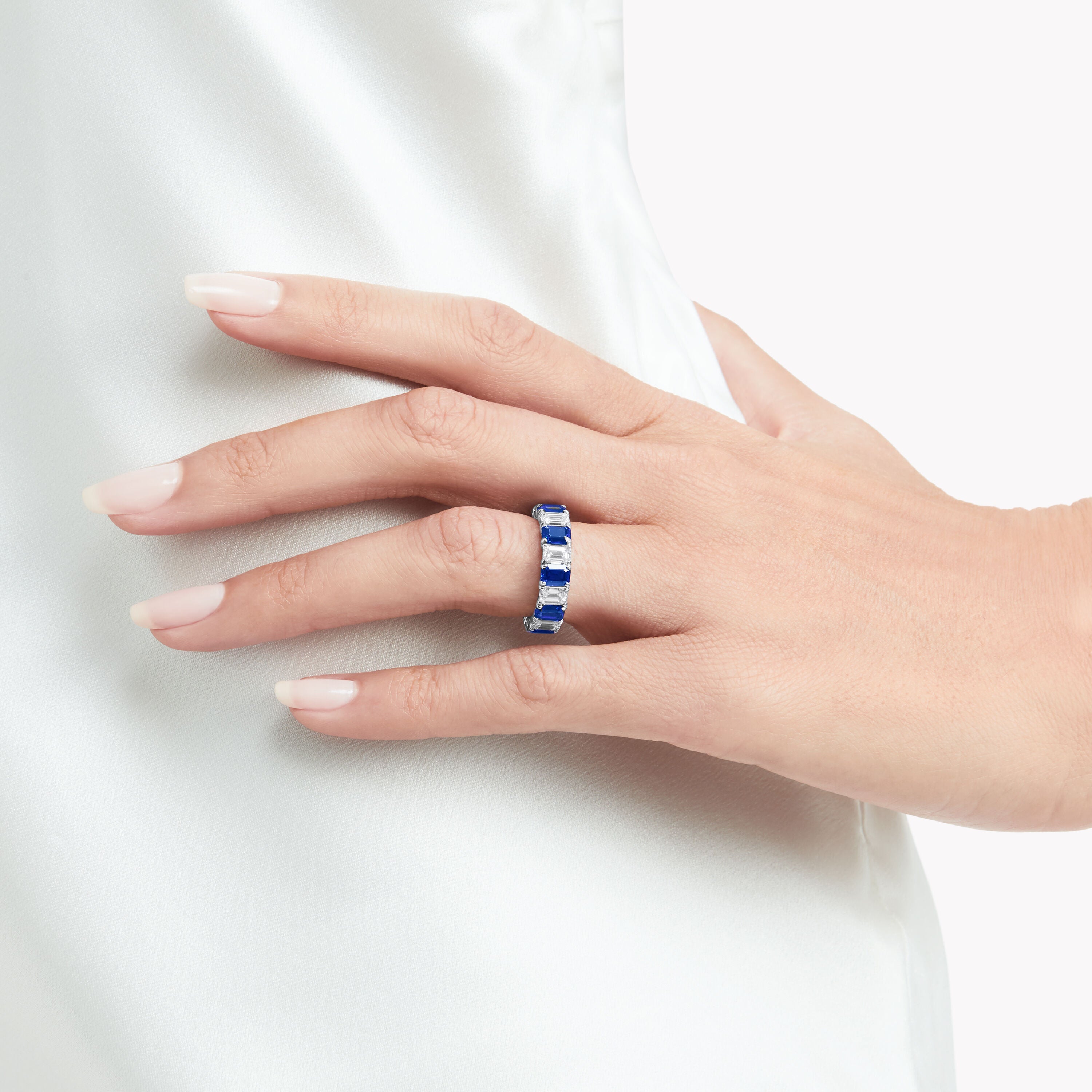 Carave Paris Alternating Gemstone & Baguette Eternity Band Ring