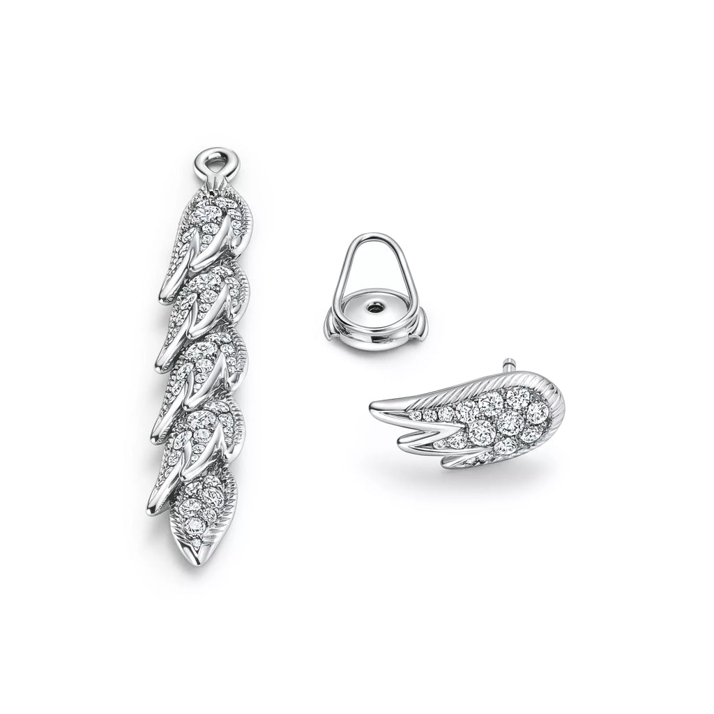 Carave Paris Angel Wing Diamond Stud Earrings