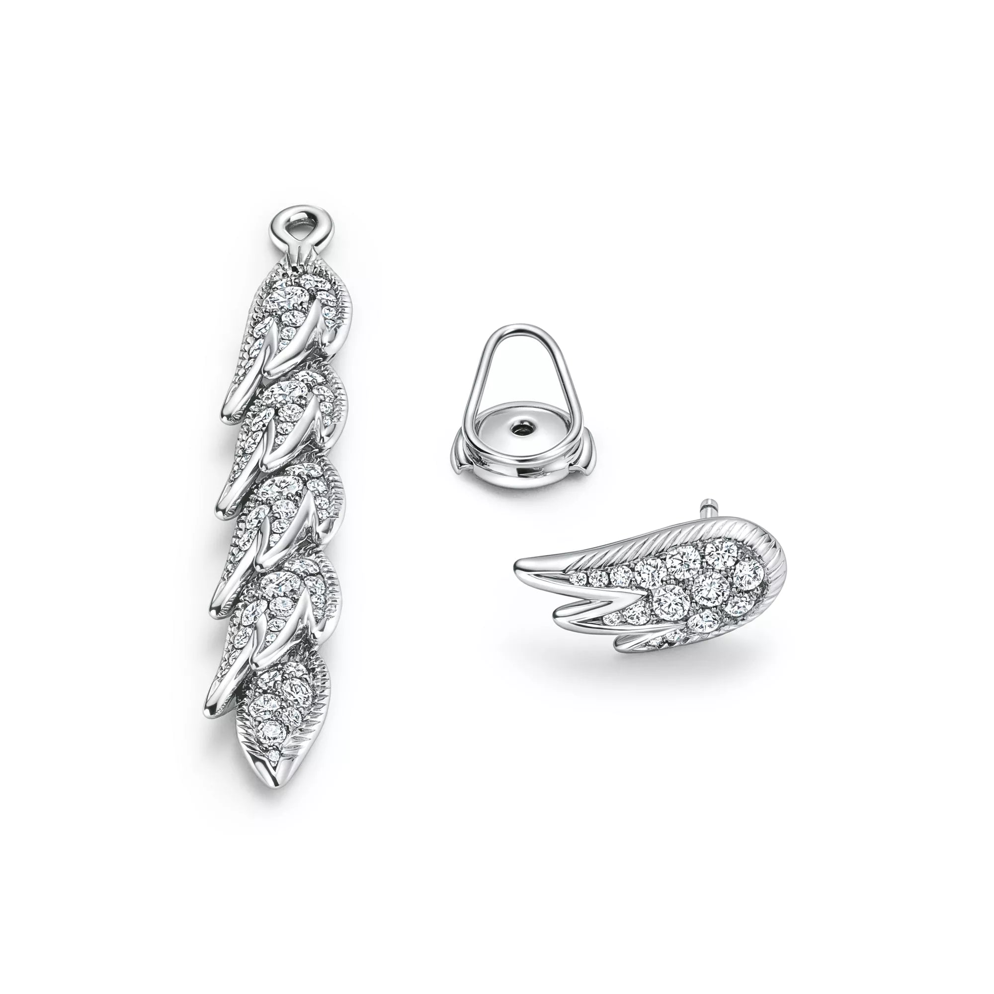 Carave Paris Angel Wing Diamond Stud Earrings