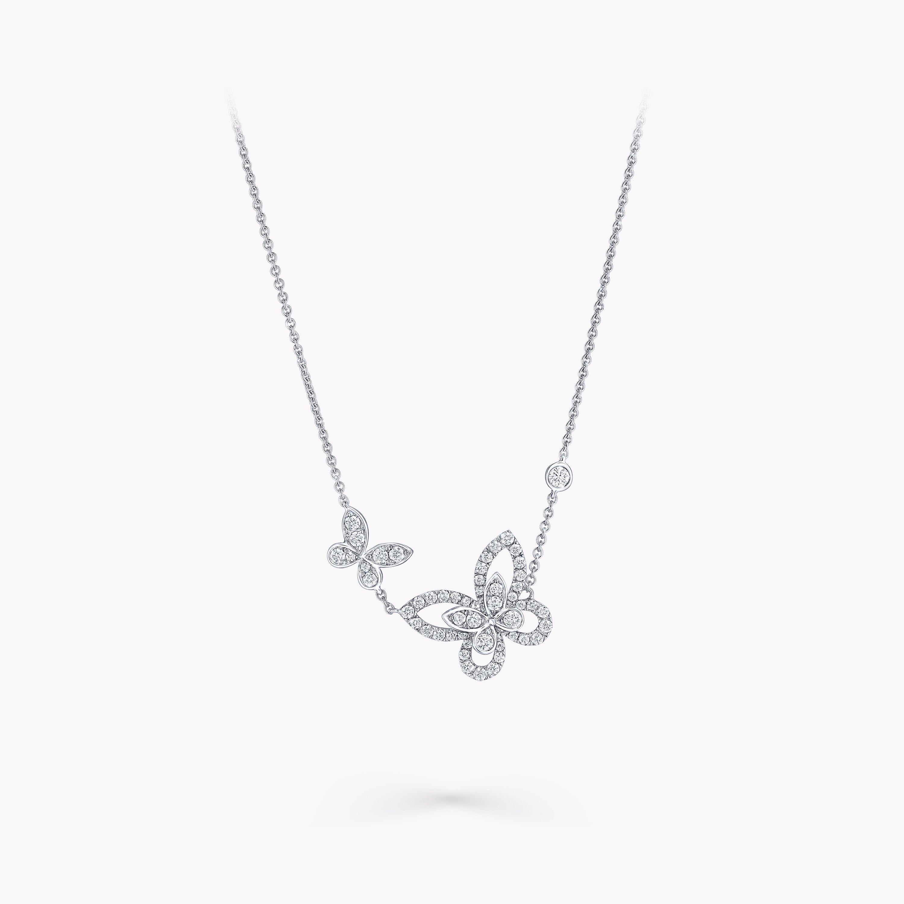 Carave Paris Asymmetrical Butterfly Diamond Necklace
