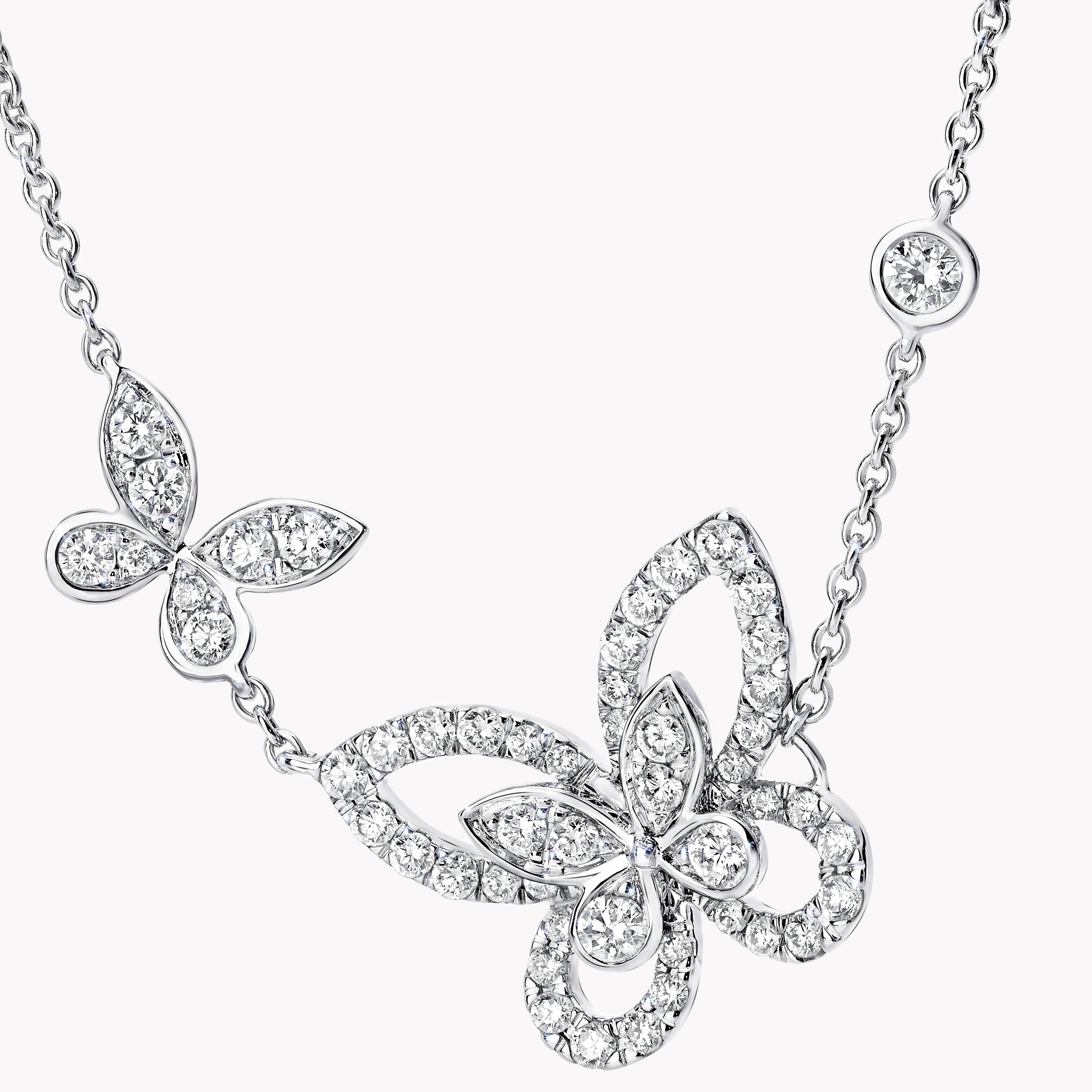 Carave Paris Asymmetrical Butterfly Diamond Necklace