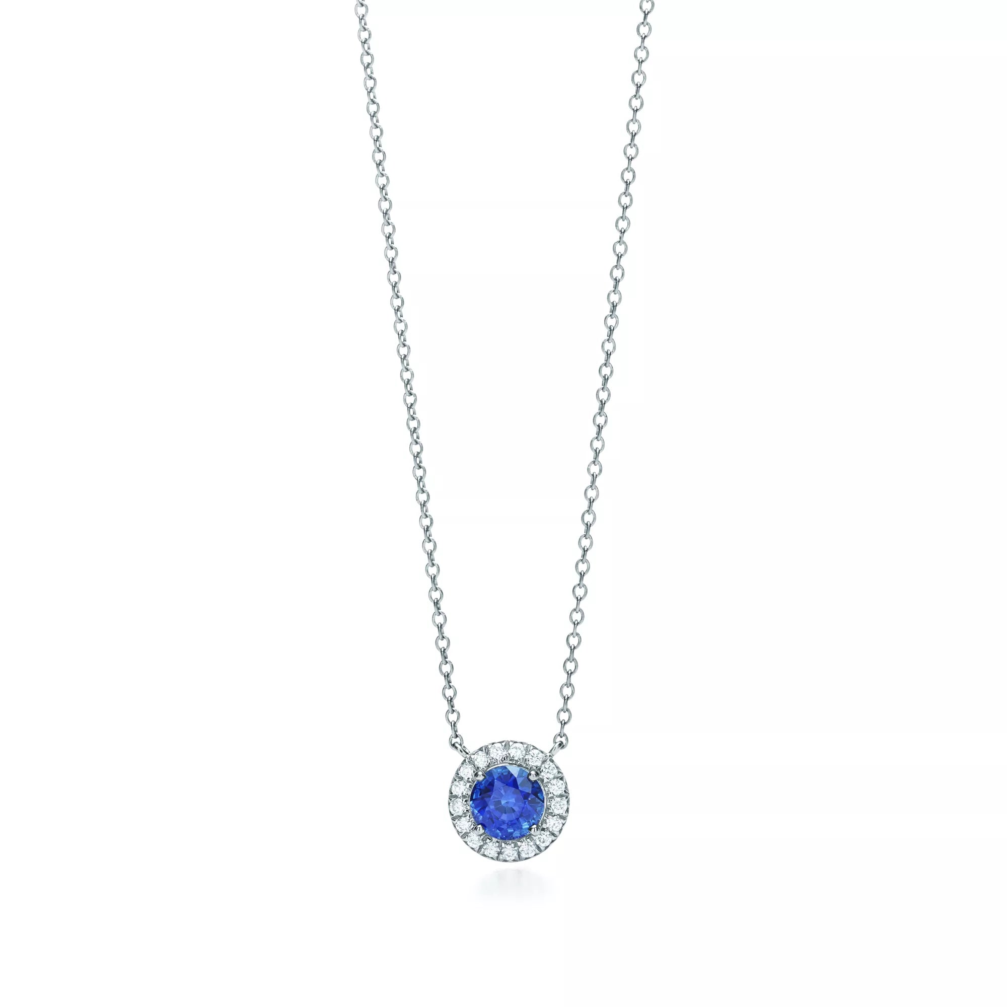 Carave Paris Azure Halo Solitaire Pendant Necklace