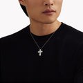 Carave Paris Baguette Diamond Cross Pendant Necklace