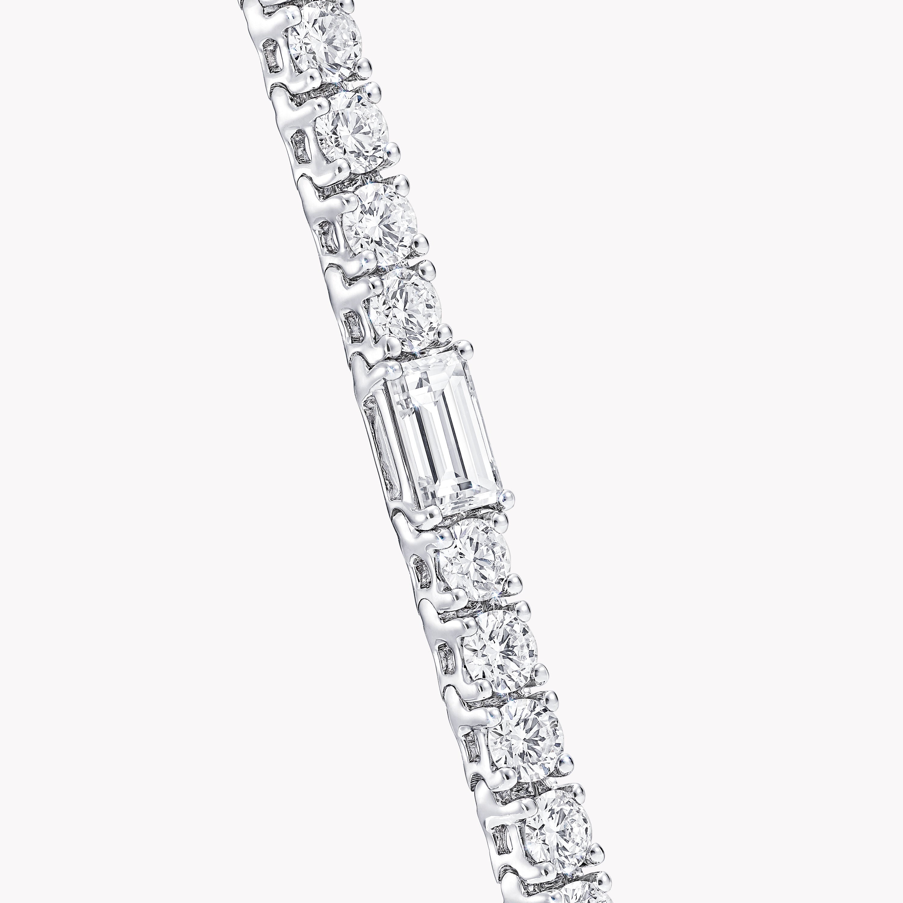 Carave Paris Baguette Diamond Tennis Bracelet White Gold