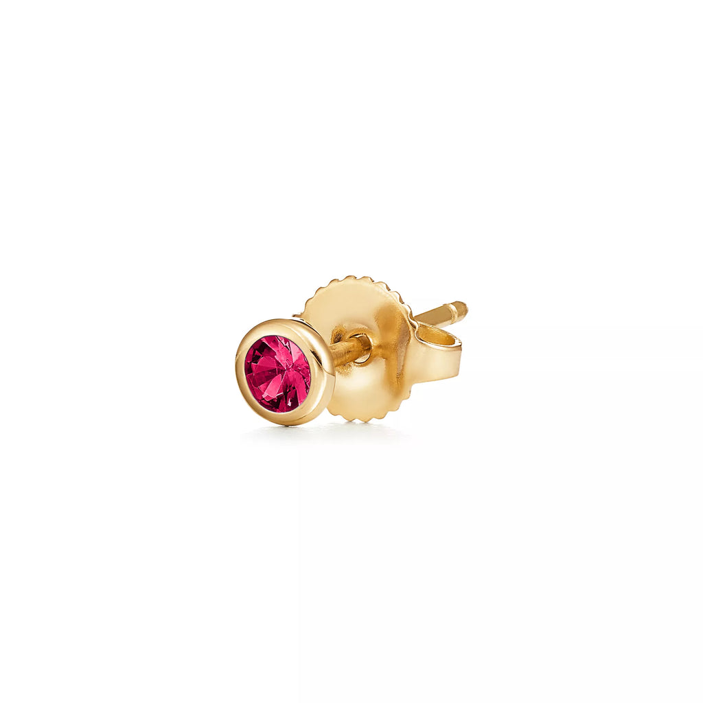 Carave Paris Bezel Birthstone Round Stud Earrings