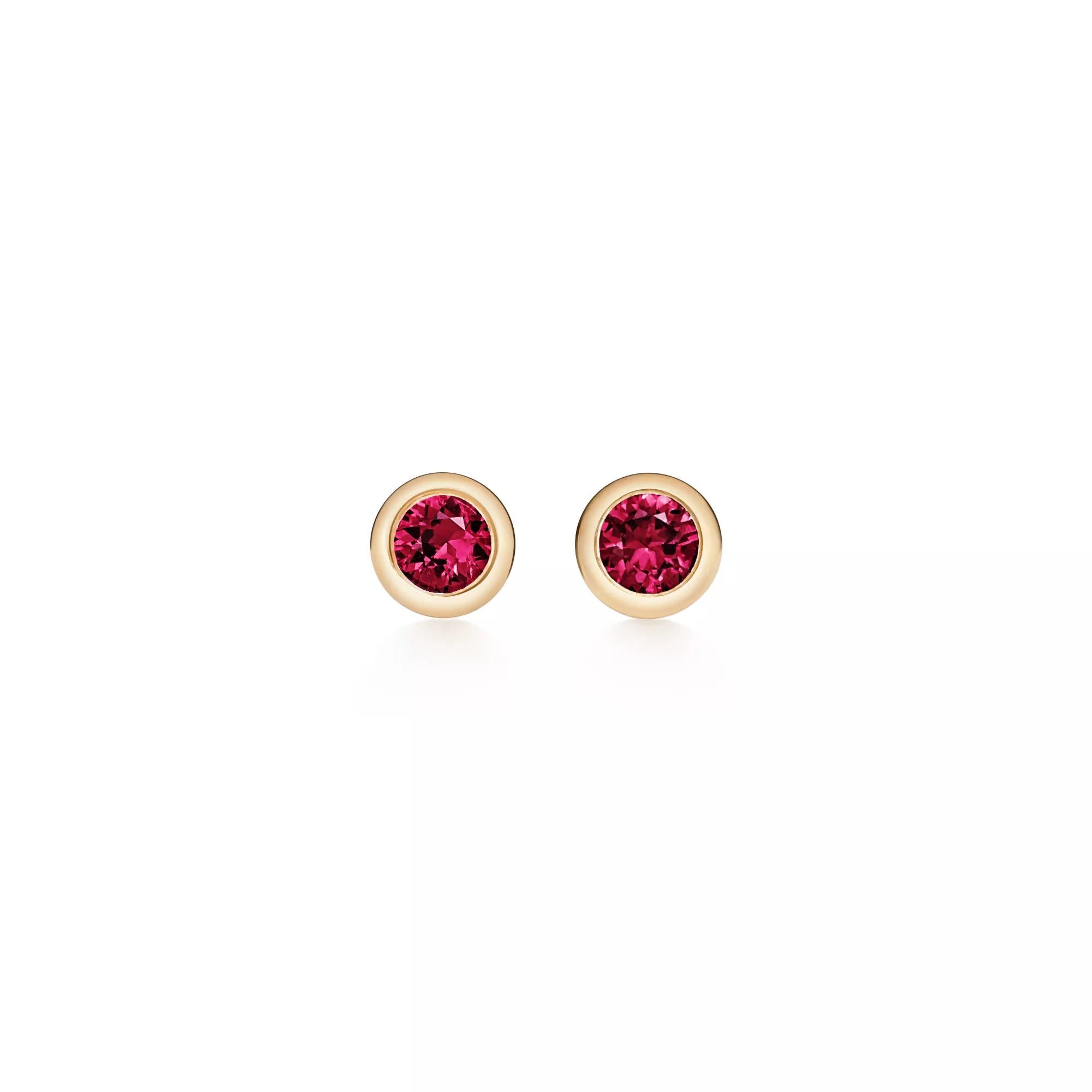Carave Paris Bezel Birthstone Round Stud Earrings