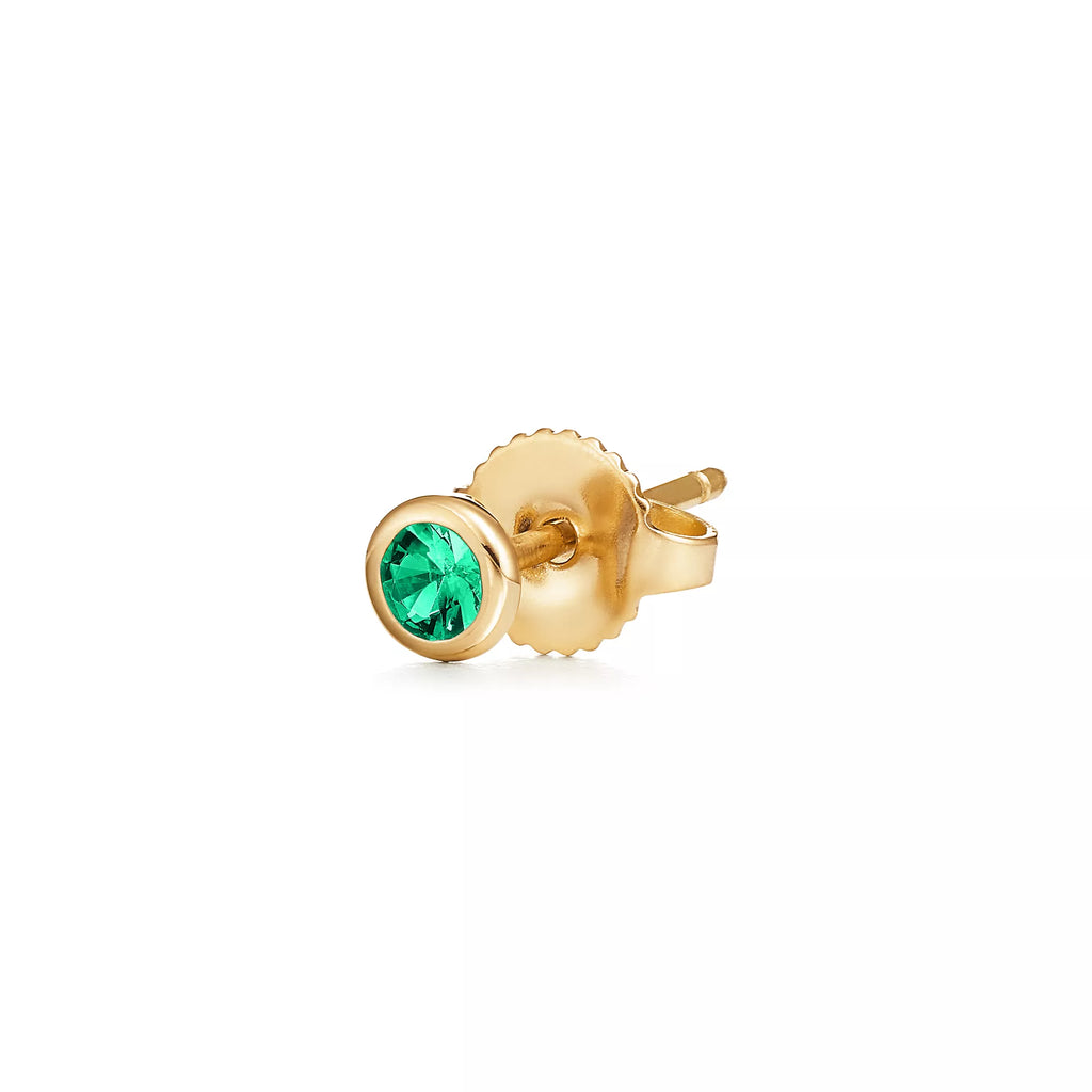Carave Paris Bezel Birthstone Round Stud Earrings