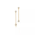 Carave Paris Bezel Crystal Chain Drop Earrings