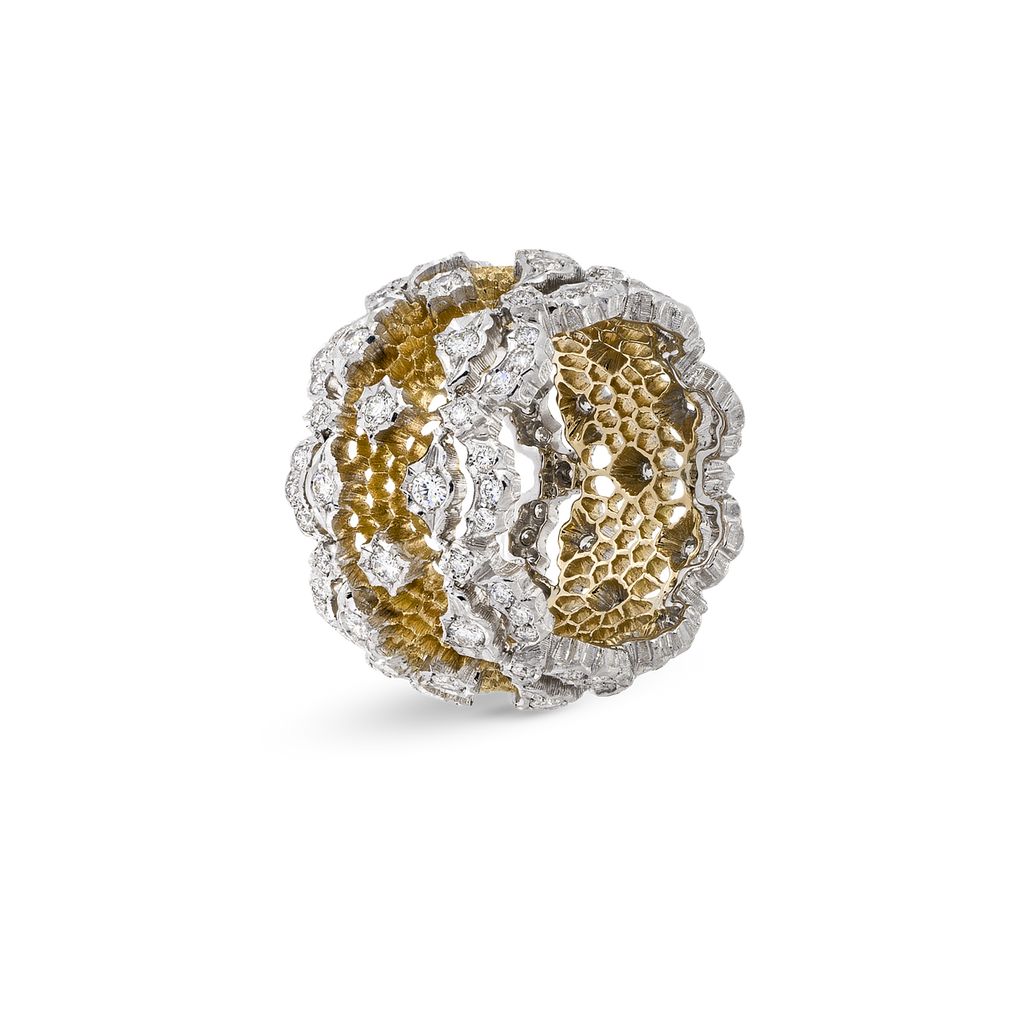 Carave Paris Bicolor Honeycomb Diamond Eternity Ring