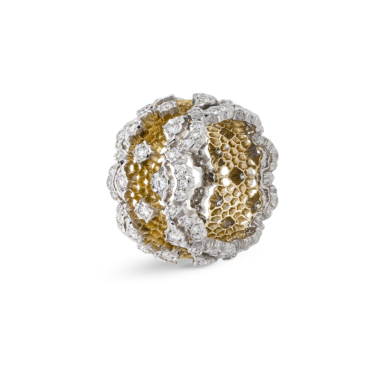Carave Paris Bicolor Honeycomb Diamond Eternity Ring