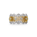 Carave Paris Bicolor Honeycomb Diamond Eternity Ring