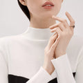 Carave Paris Black Enamel Double T Ring