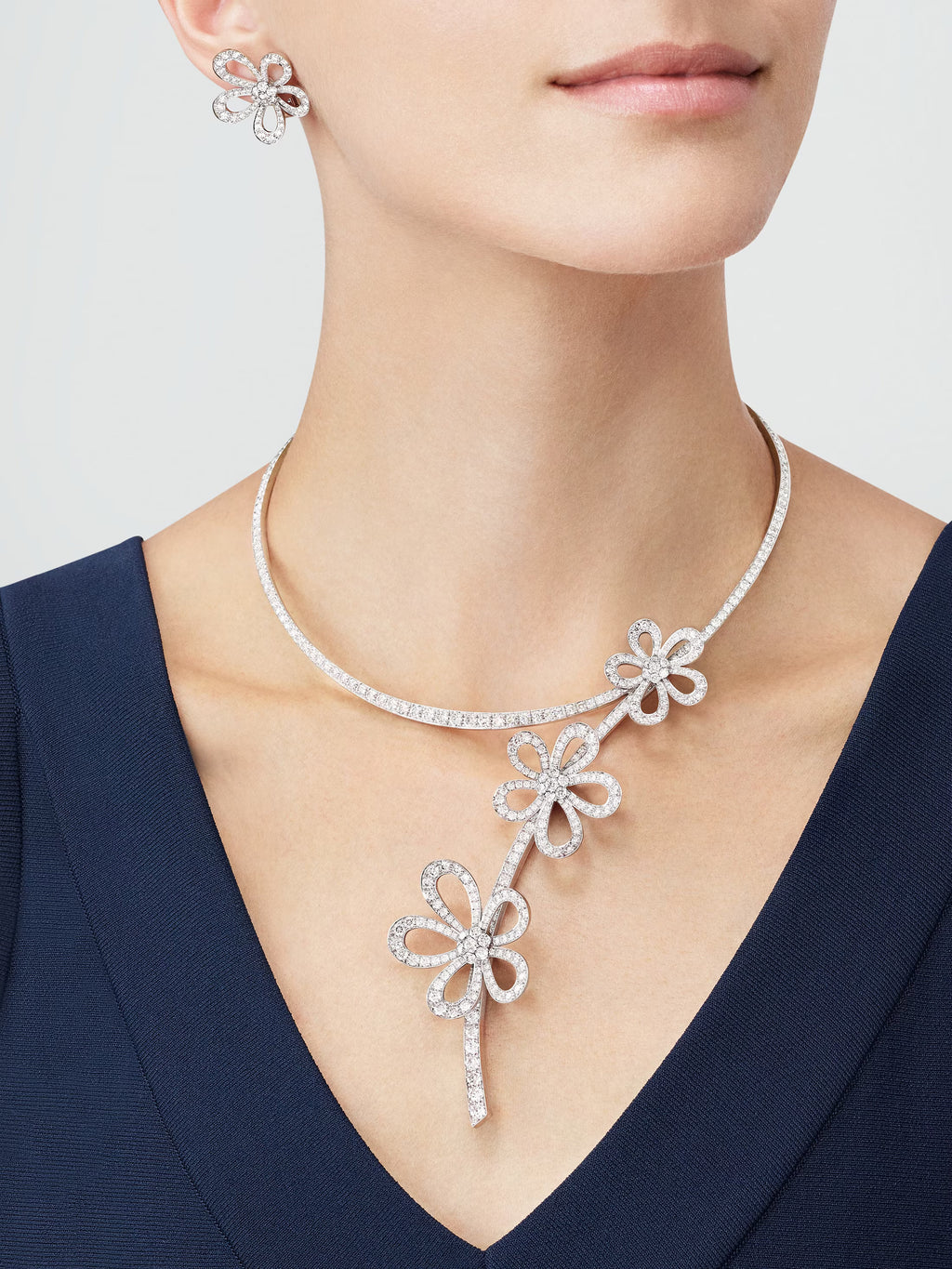 Carave Paris Blooming Floral Diamond Collar Necklace