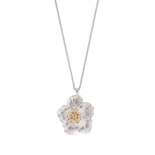 Carave Paris Blooming Flower Textured Pendant Necklace