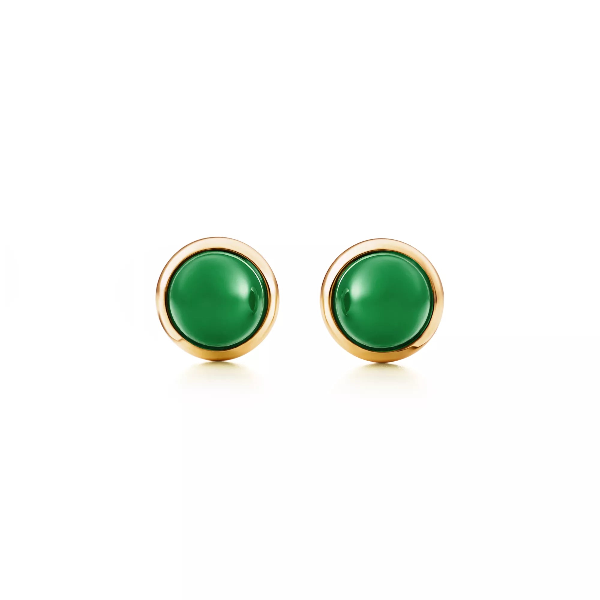 Carave Paris Blue Cabochon Bezel Stud Earrings