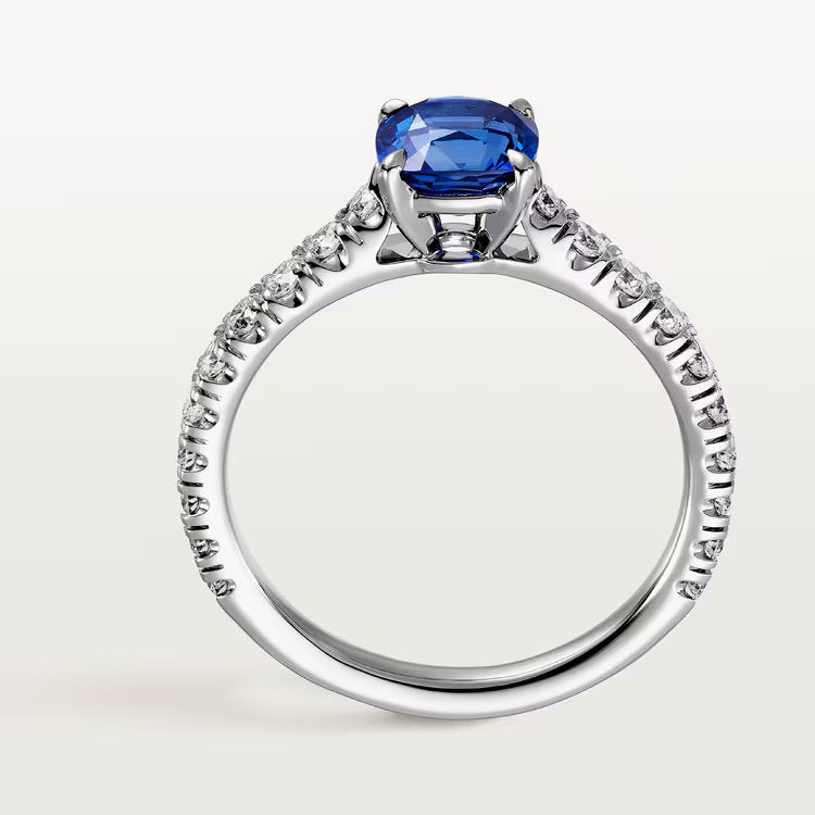 Carave Paris Blue Cushion Solitaire Ring