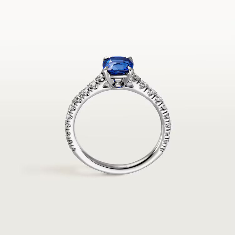 Carave Paris Blue Cushion Solitaire Ring