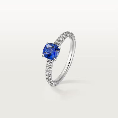 Carave Paris Blue Cushion Solitaire Ring