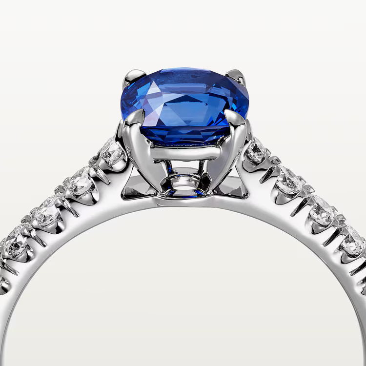 Carave Paris Blue Cushion Solitaire Ring
