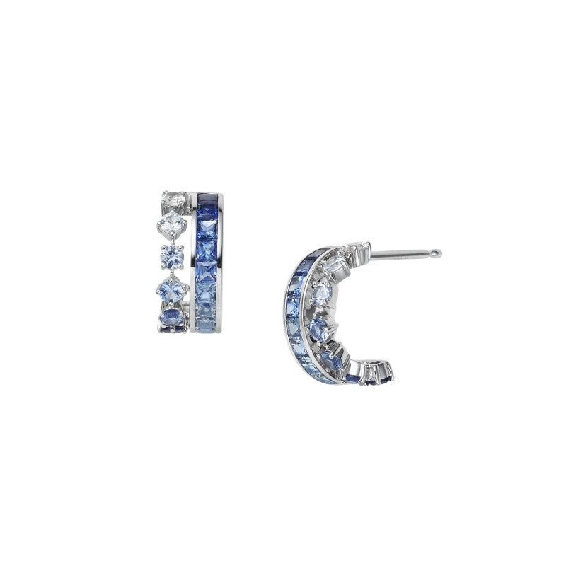Carave Paris Blue Gem Huggie Earrings