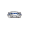 Carave Paris Blue Gemstone Pavé Eternity Band Ring