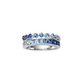 Carave Paris Blue Gradient Gemstone Crown Band Ring