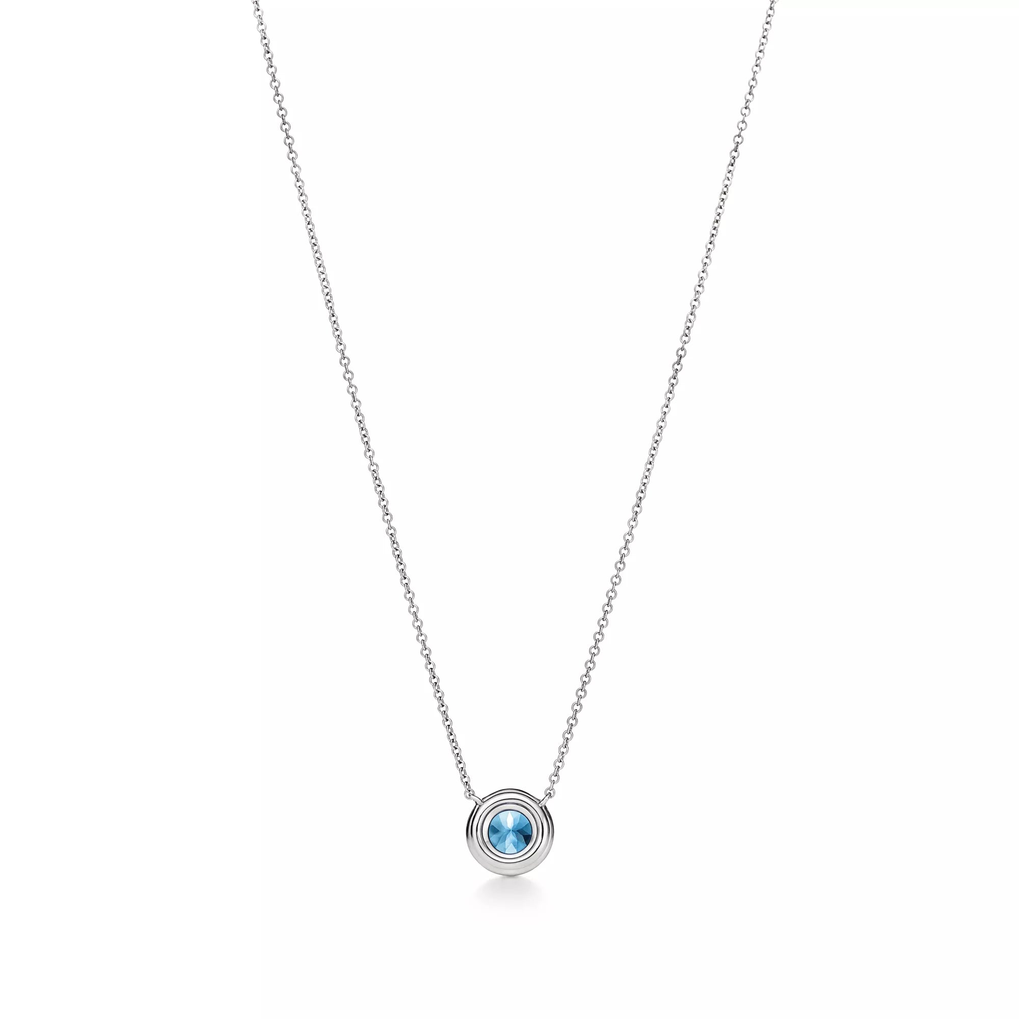 Carave Paris Blue Halo Gemstone Pendant Necklace