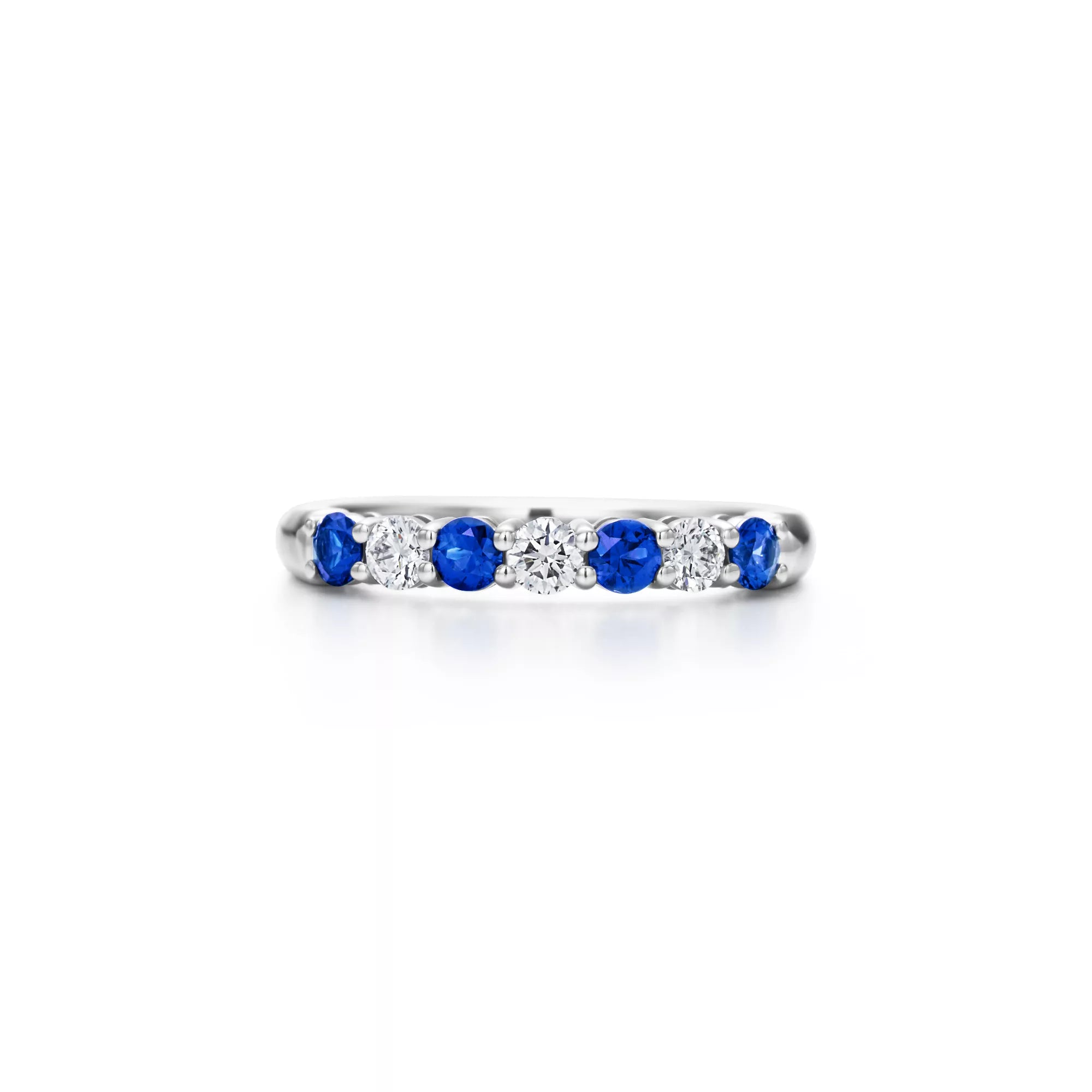 Carave Paris Blue Sapphire & Diamond Eternity Band Ring