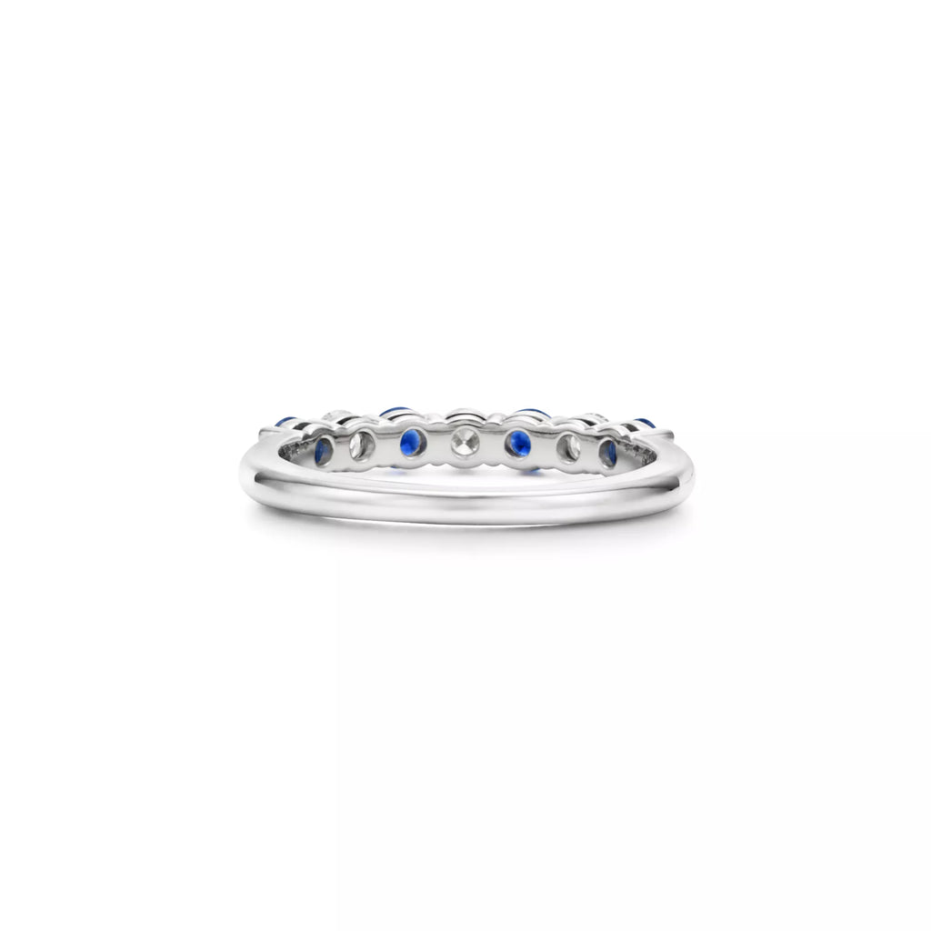 Carave Paris Blue Sapphire & Diamond Eternity Band Ring