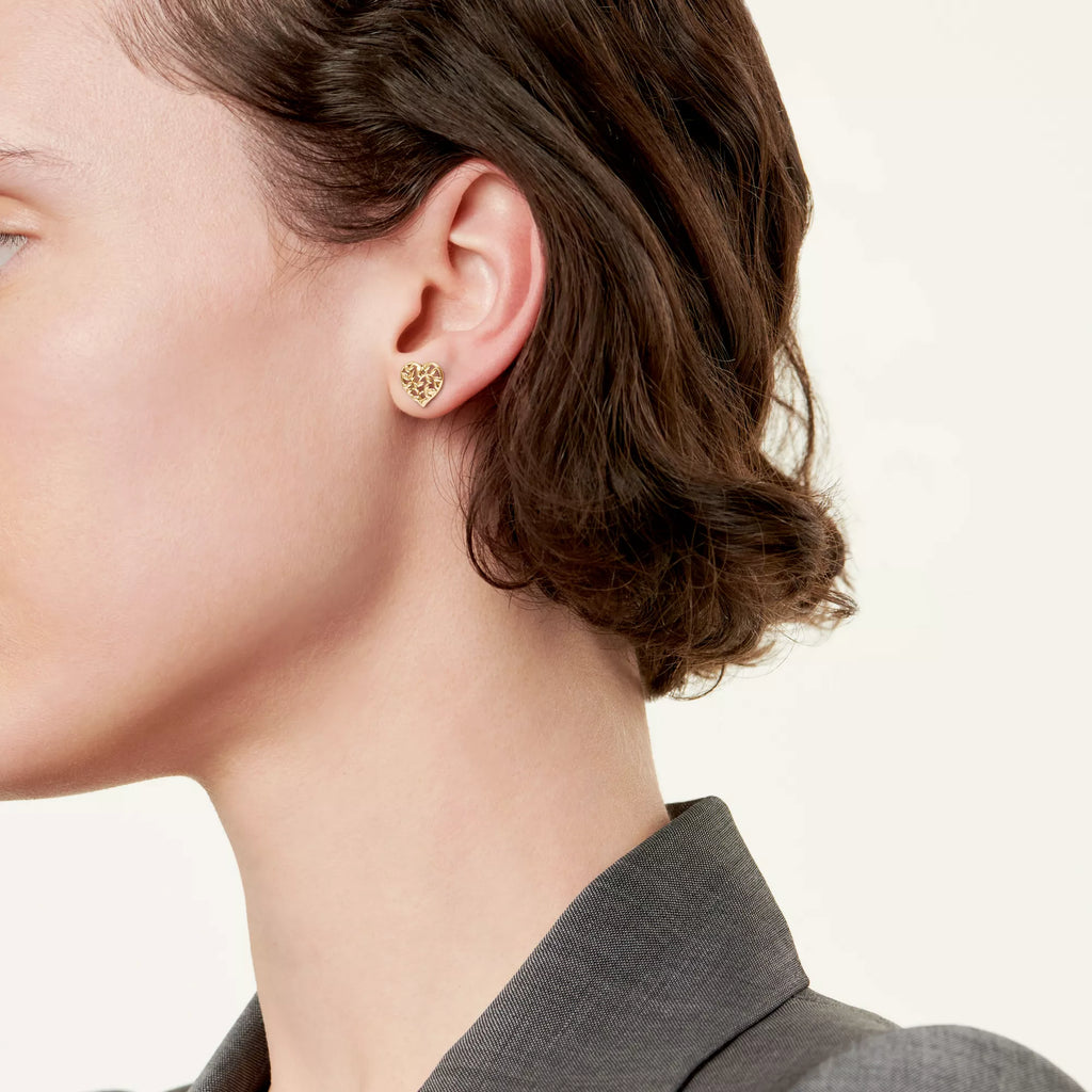 Carave Paris Botanical Heart Stud Earring