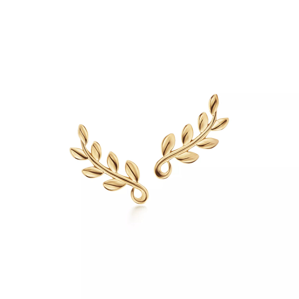Carave Paris Botanical Leaf Climber Stud Earring